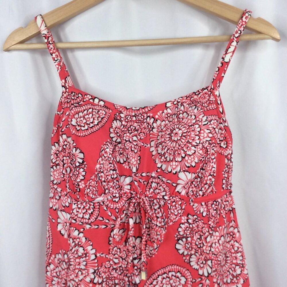 UPSTREAM One Piece Swimdress Womens Size 8 Floral Built in Bra Pink Swimsuit - Picture 3 of 10